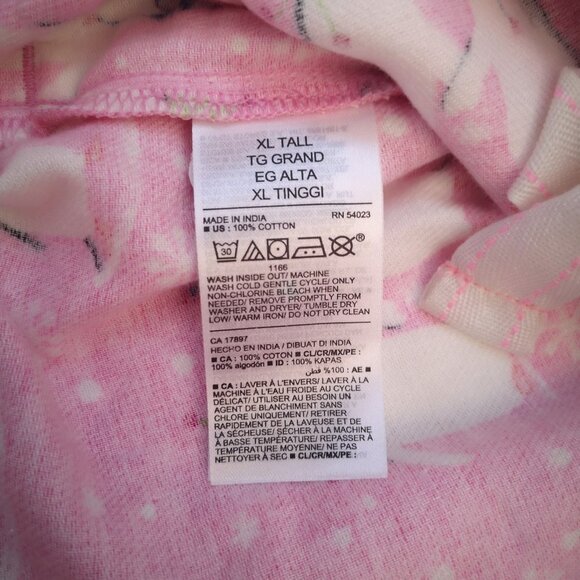 NWT Old Navy Men's Pink with Penguins Flannel Sleep Pants - Picture 5 of 9